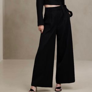 BANANA REPUBLIC Cara Wool-Blend Pant, Black, Size 6 NWT Retail $170